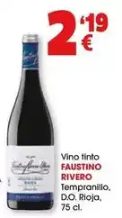 TOP Cash & Carry Faustino rivero - vino tinto tempranillo, d.o. rioja oferta