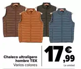 Carrefour Tex - chaleco ultraligero hombre oferta