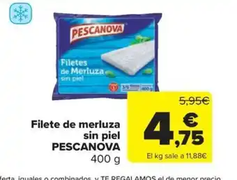 Carrefour Market PESCANOVA Filete de Merluza Sin Piel oferta