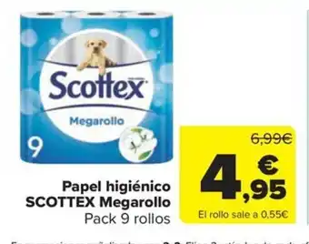 Carrefour Market SCOTTEX Papel higiénico oferta