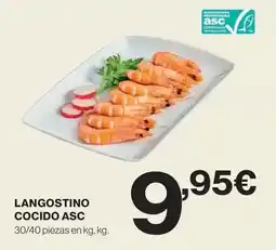 Hipercor Langostino cocido asc oferta