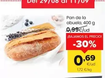 Autoservicios Familia Pan de la abuela oferta