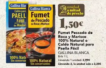 Gadis Gallina blanca - fumet pescado de roca y marisco 100% natural o caldo natural para paella facil oferta