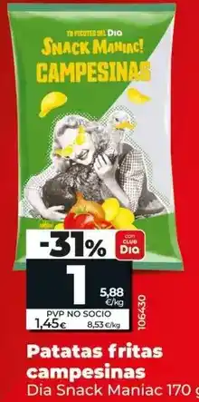 Dia Dia snack maniac - patatas fritas campesinas oferta