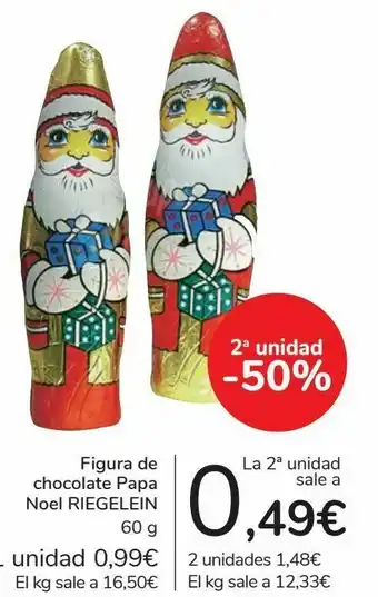 Figura de chocolate papa noel riegelein