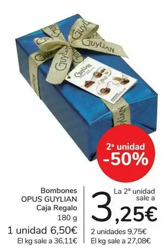 Carrefour Bombones opus guylian caja regalo oferta