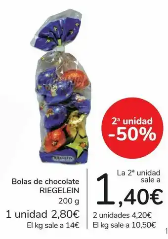 Carrefour Bolas de chocolate riegelein oferta