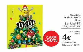 Carrefour Calendario adviento m&m´s oferta