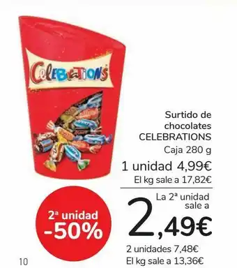 Carrefour Surtido de chocolates celebrations oferta