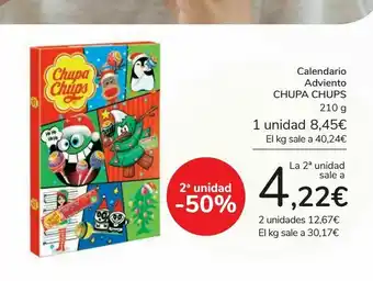 Calendario adviento chupa chups