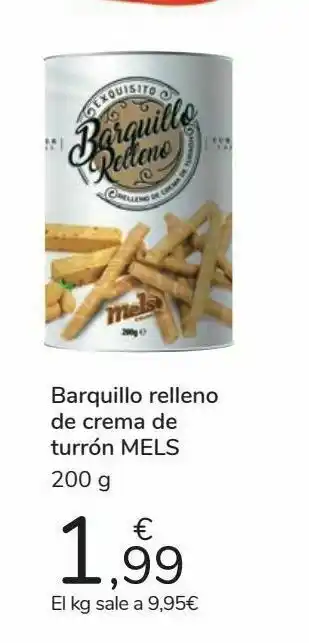 Carrefour Barquillo relleno de crema de turrón mels oferta