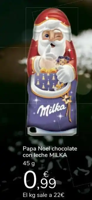 Carrefour Papa noel chocolate con leche milka oferta