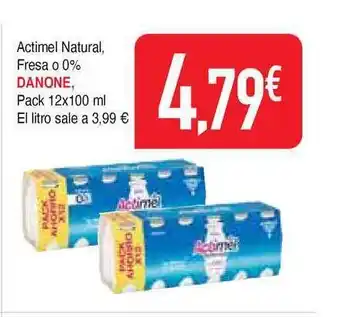 Masymas Danone Actimel Natural Fresa o 0% Pack 12x100ml oferta