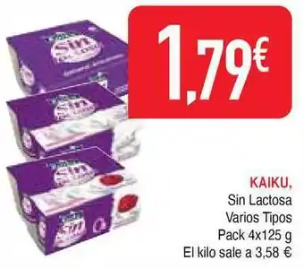 Masymas Kaiku Sin Lactosa Pack 4x125g oferta