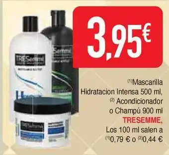 Masymas Tresemme Mascarilla Hidratacion Intensa 500ml, Acondicionador O Champú 900ml oferta