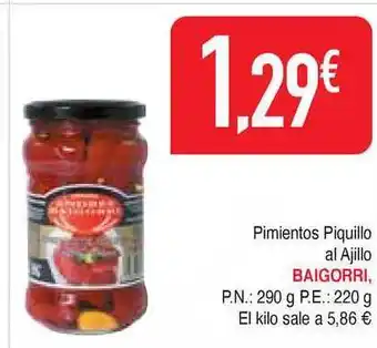 Baigorri Pimientos Piquillo al Ajillo, P.N. 290g