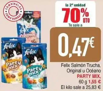 Masymas Felix Salmón Trucha Original U Océano Party Mix 60g oferta