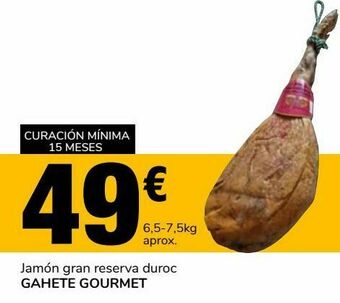 Supeco Jamón gran reserva duroc gahete gourmet oferta