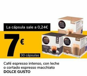 Supeco Café espresso intenso, con leche o cortado espresso macchiato dolce gusto oferta
