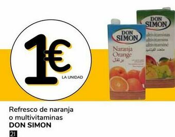 Supeco Refresco de naranja o multivitaminas don simon oferta