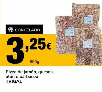 Supeco Pizza de jamón, quesos, atún o barbacoa trigal oferta
