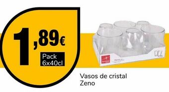 Supeco Vasos de cristal zeno oferta