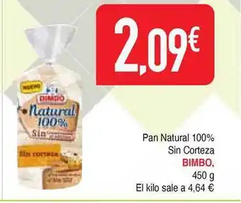 Masymas Bimbo Pan Natural 100% Sin Corteza oferta