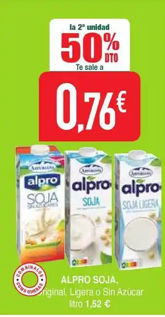 Masymas Alpro Soja Original, Ligera O Sin Azúcar oferta