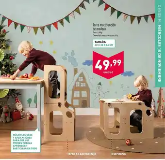 ALDI Torre Multifunción De Madera oferta