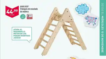 ALDI Mundo Diver Triángulo De Escalada De Madera oferta