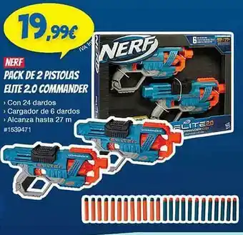 Costco Nerf Pack De 2 Pistolas Elite 2.0 Commander oferta