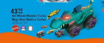 Juguetoon Mattel Hot Wheels Monster Trucks Mega Wrex Mastica Coches oferta