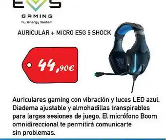 Microsshop Auricular + Micro Esg 5 Shock Gaming oferta