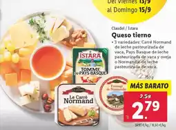 Lidl Claudel / istara - queso tierno oferta