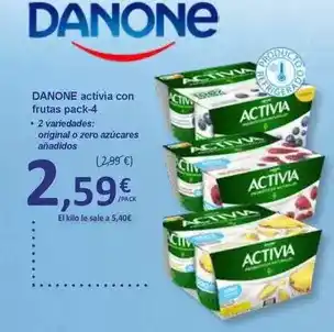 SPAR Danone - activia con frutas oferta
