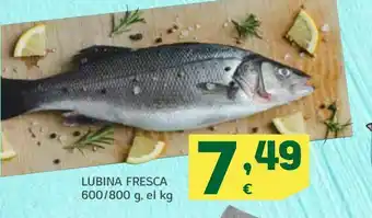 HiperDino Lubina fresca 600/800 g oferta