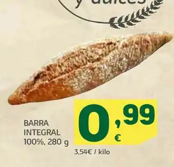 HiperDino Barra integral 100% 280 g oferta