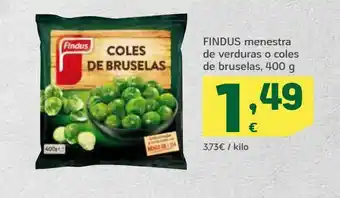HiperDino Menestra de verduras o coles de bruselas, 400 g findus oferta