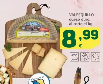 HiperDino Queso duro, al corte el kg, valsequillo oferta