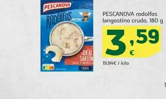 HiperDino Langostinos crudos rodolfos pescanova, 180 g oferta