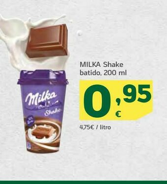 HiperDino milka shake batido, 200 ml oferta