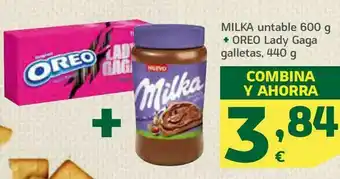 HiperDino milka untable 600 g oreo lady gaga galletas, 440 g oferta