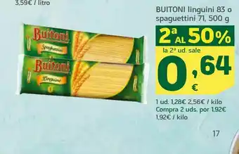 HiperDino buitoni linguini 8 o spaguettini 71, 500 g oferta