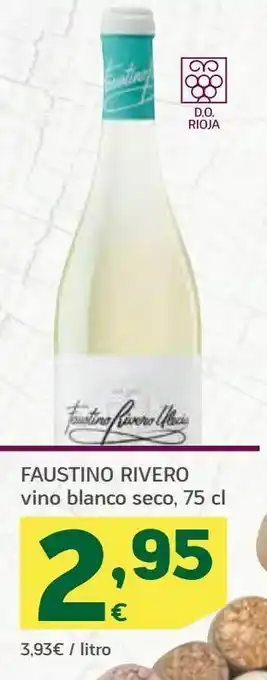 HiperDino Vino blanco seco 75 cl faustino rivero oferta