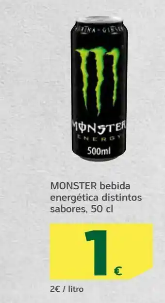 HiperDino Bebida energética distintos sabores monster 50 cl oferta