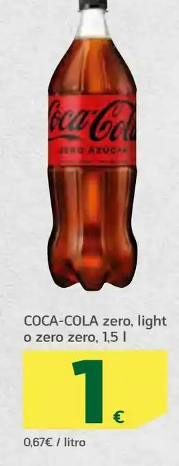 HiperDino coca-cola zero light o zero zero, 1.5 l oferta