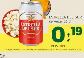 HiperDino Cerveza estrella del sur 33 cl oferta
