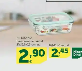 HiperDino Fiambrera de cristal 21 x 15, 6 x 7.6 cm hiperdino oferta