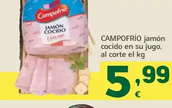 HiperDino Jamón cocido en su jugo, al corte el kg, campofrío oferta