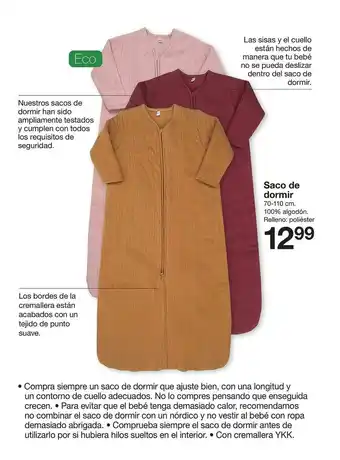 Zeeman Saco De Dormir 70-110cm oferta